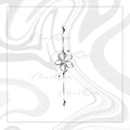 linear flower / moon