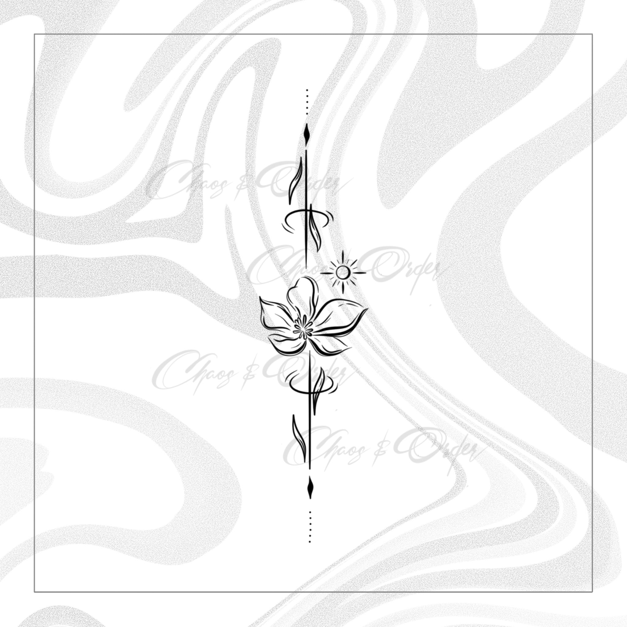 linear flower / sun